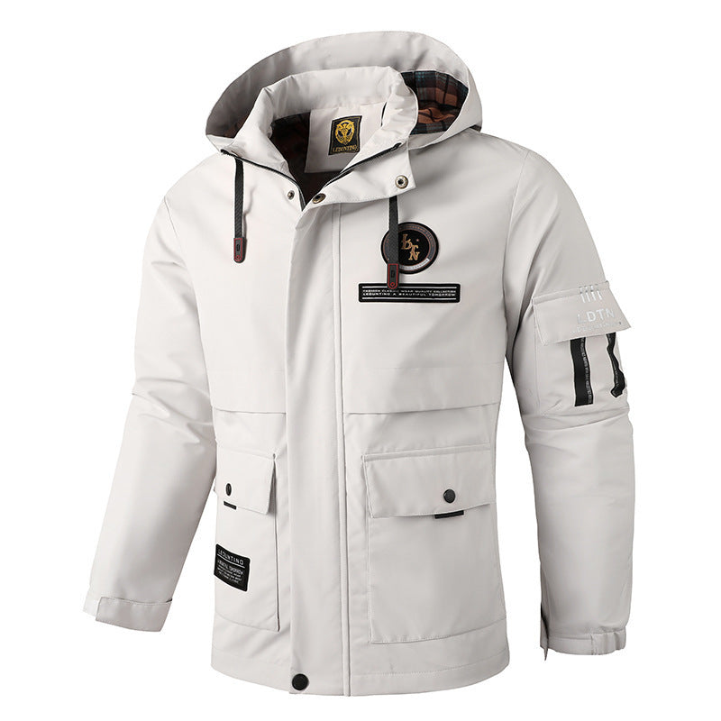 Waterproof Hooded Outdoor Jacket for Travel and Work