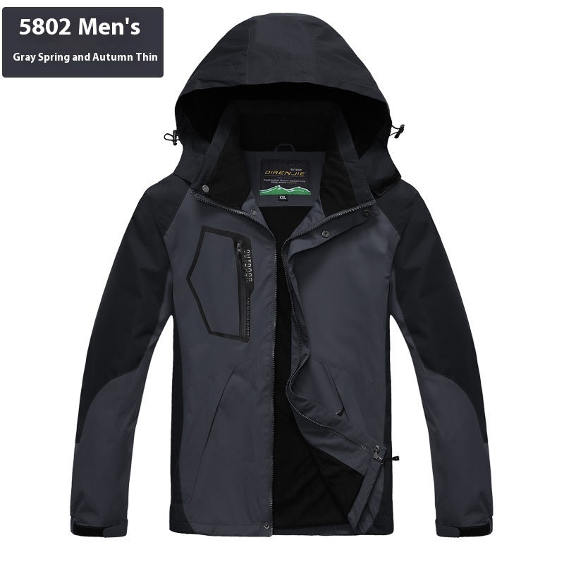 Unisex Plus Size Breathable Waterproof Outdoor Jacket