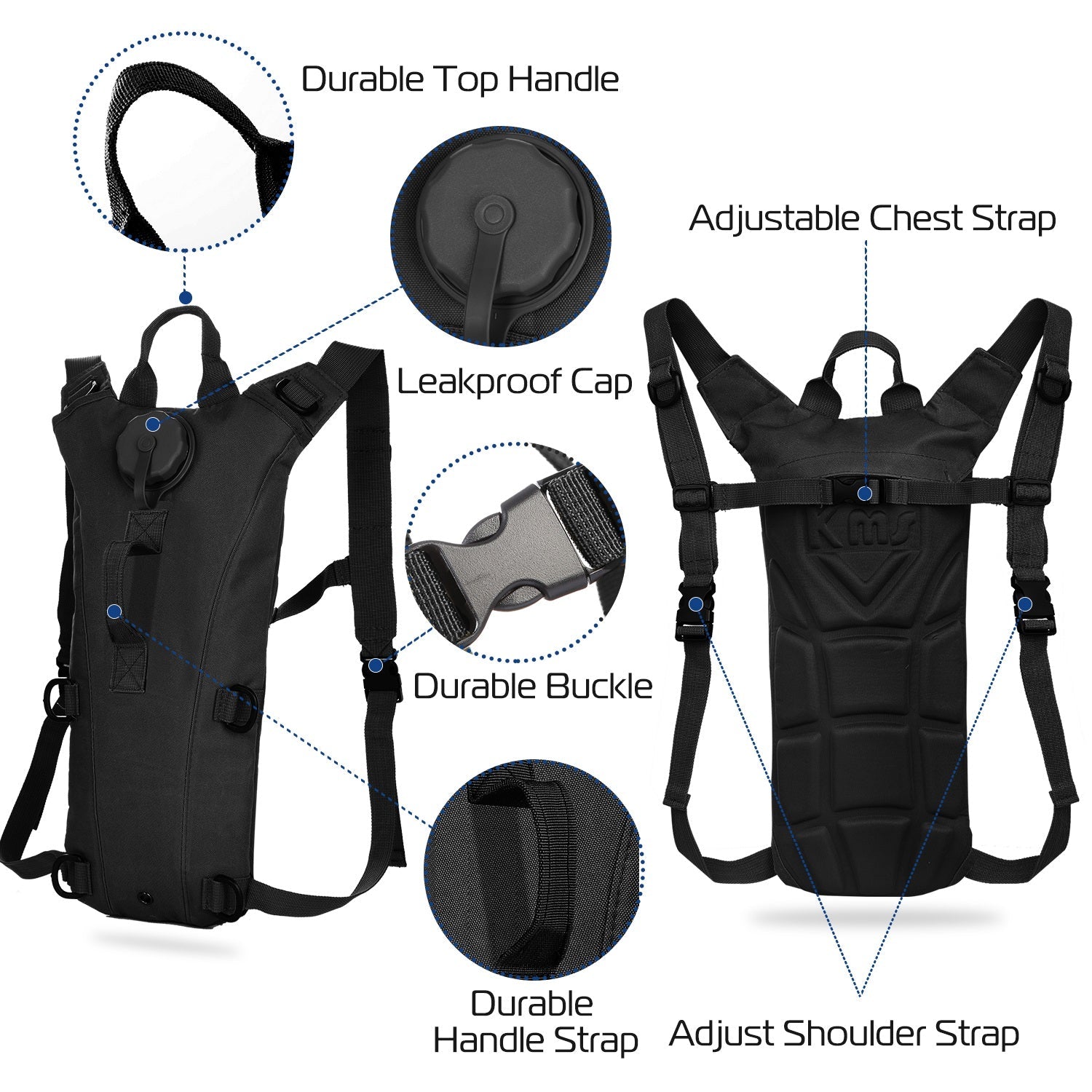 Tactical 3L Hydration Pack Water Backpack
