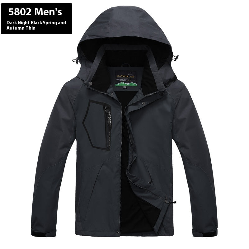 Unisex Plus Size Breathable Waterproof Outdoor Jacket