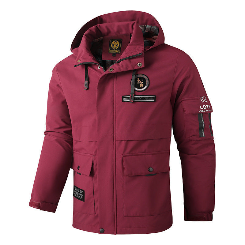 Waterproof Hooded Outdoor Jacket for Travel and Work