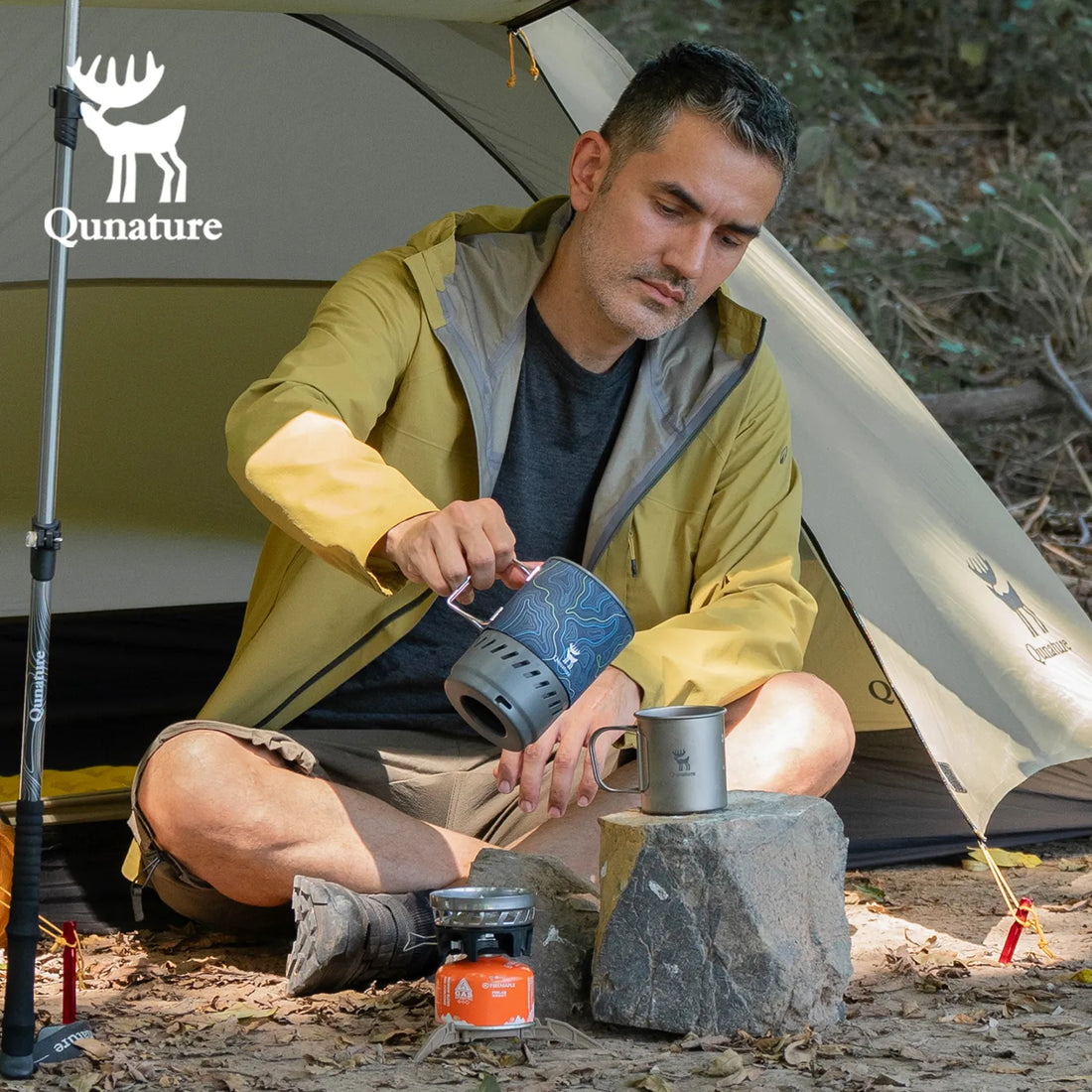 Integrated Heat Collection Camping Stove System for Outdoors