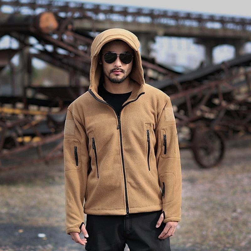 Men's Tactical Multi-Pocket Hooded Hiking Outdoor Jacket