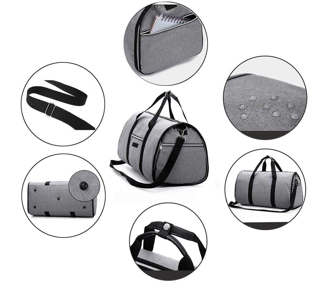 2-in-1 Waterproof Travel Duffel Garment Bag Carry-On