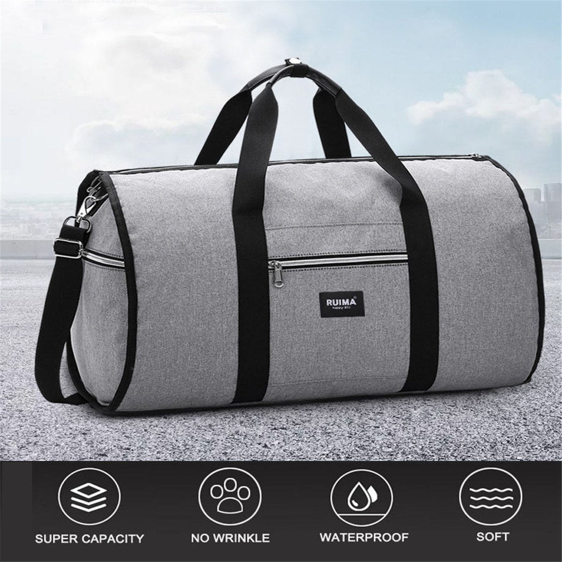 2-in-1 Waterproof Travel Duffel Garment Bag Carry-On